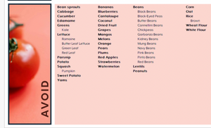 Hesitant Honey Food List