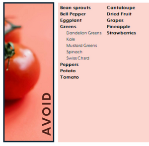 Moon Mama Food List